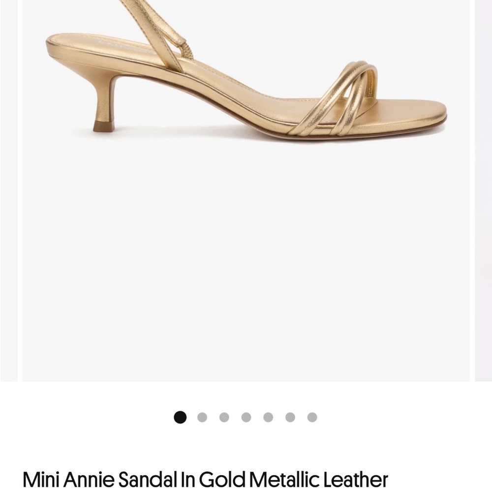 Larroude Mini Annie Sandal In Gold Metallic Leather